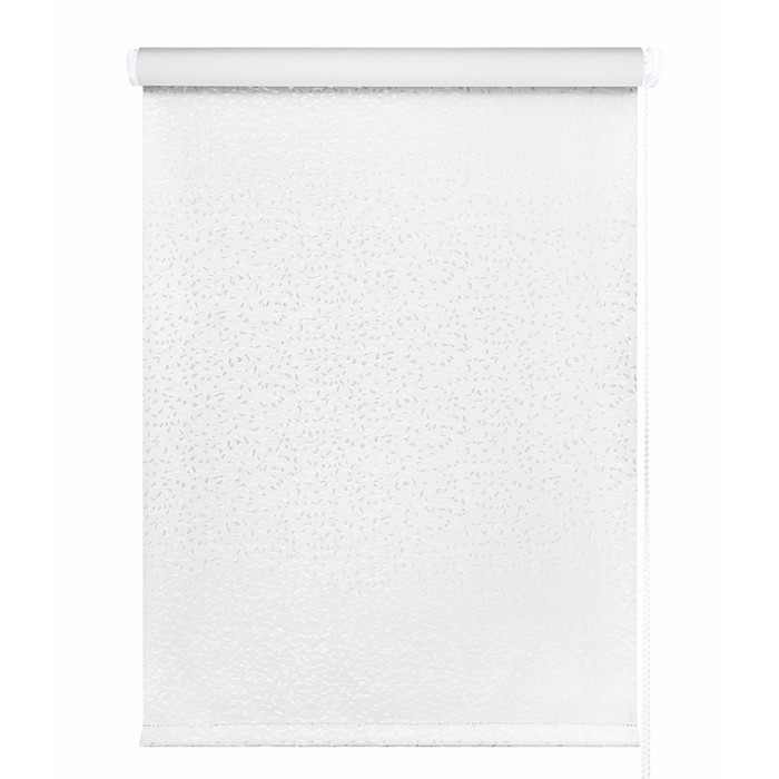Штора рулонная блэкаут «Кристалл», 140х175 см, цвет белый