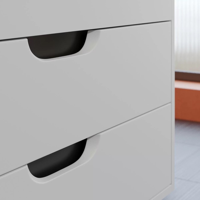 Тумба под раковину Uperwood Modul 80 см, подвесная, матовая, белая, графит