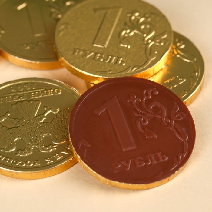 фото Шоколадные монеты в конверте «баблапривалин», 42 г. фабрика счастья