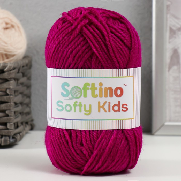 

Пряжа 100% акрил "Softy Kids" 90м ±5м 50 гр цвет 14 розовато-лиловый