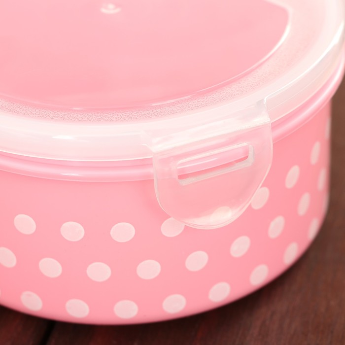 Набор пищевых контейнеров "Горошек" 3 шт 13х5,5/14х6,5/16х7,5 см, цвета МИКС