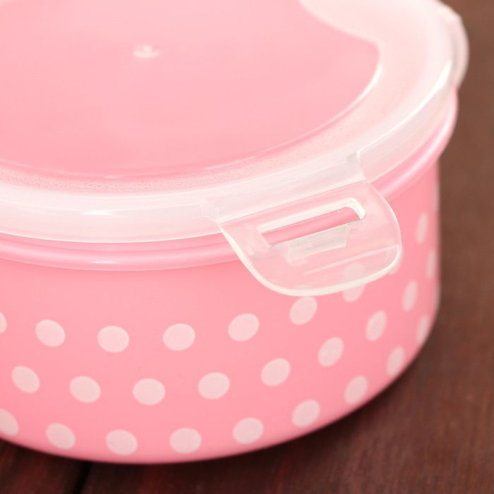 Набор пищевых контейнеров "Горошек" 3 шт 13х5,5/14х6,5/16х7,5 см, цвета МИКС