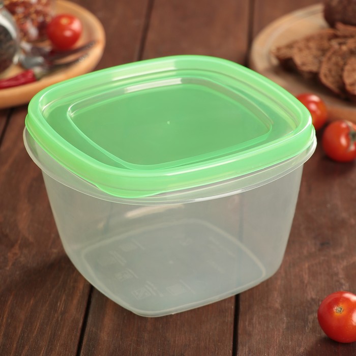 Набор пищевых контейнеров 18х16 см с крышками "Воздушность", 3 шт, цвет МИКС