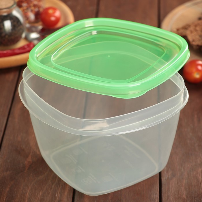 Набор пищевых контейнеров 18х16 см с крышками "Воздушность", 3 шт, цвет МИКС