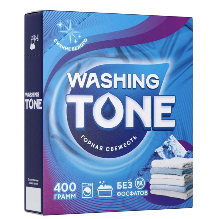 

Средство для стирки Washing Tone «Горная свежесть», автомат, 400 гр