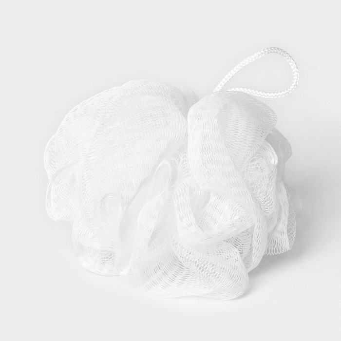 фото Мочалка для тела «шар», 30 гр, цвет белый