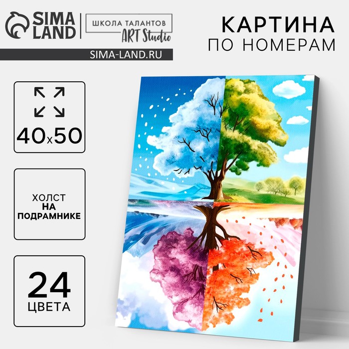 

Картина по номерам на холсте с подрамником «Смена времён», 40 х 50 см