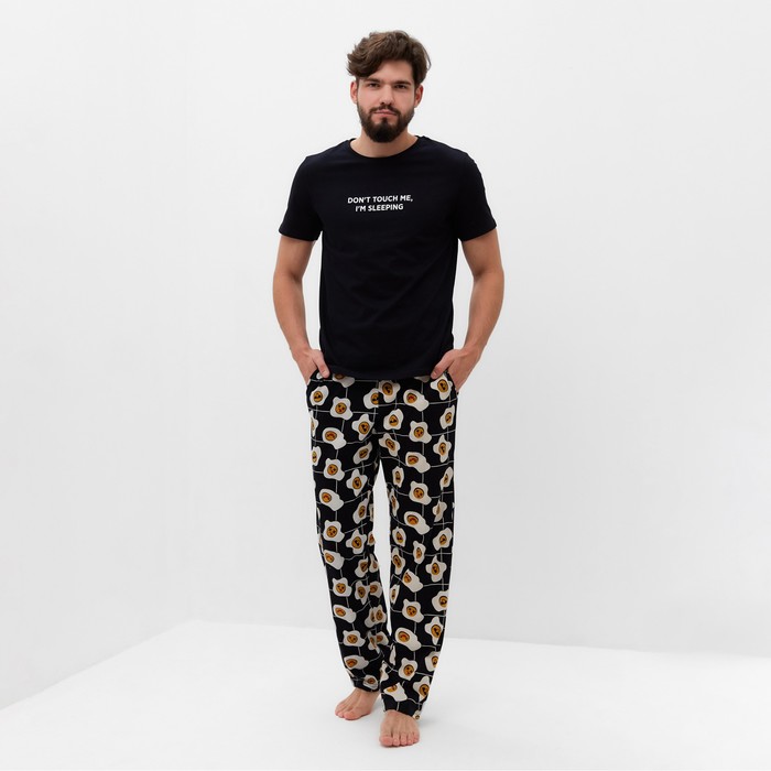 

Пижама мужская KAFTAN "Good mo" размер 56, черный
