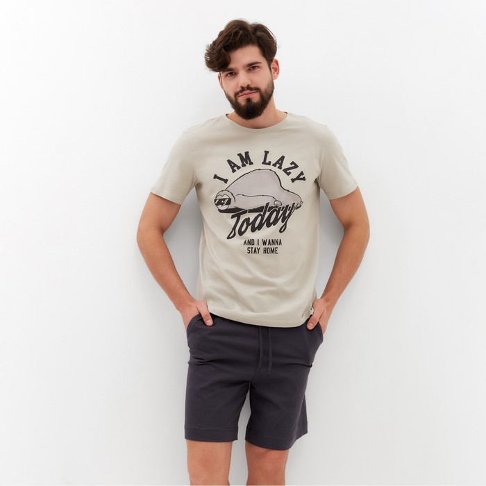 

Пижама мужская KAFTAN i`m lazy размер 52, серый