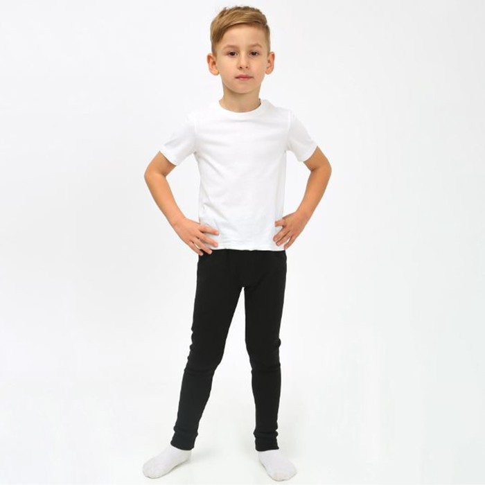 Кальсоны для мальчика «Платон», термо, цвет чёрный, рост 110 см кальсоны для мальчика платон термо цвет чёрный рост 110 см