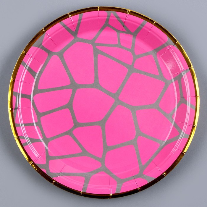 Тарелка бумажная, в наборе 6 шт. тарелка бумажная 18 см в наборе 10 шт диско розовая