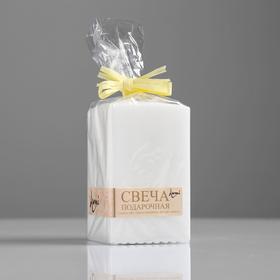 

Свеча квадратная призма, 6х10 см, белая лакированная