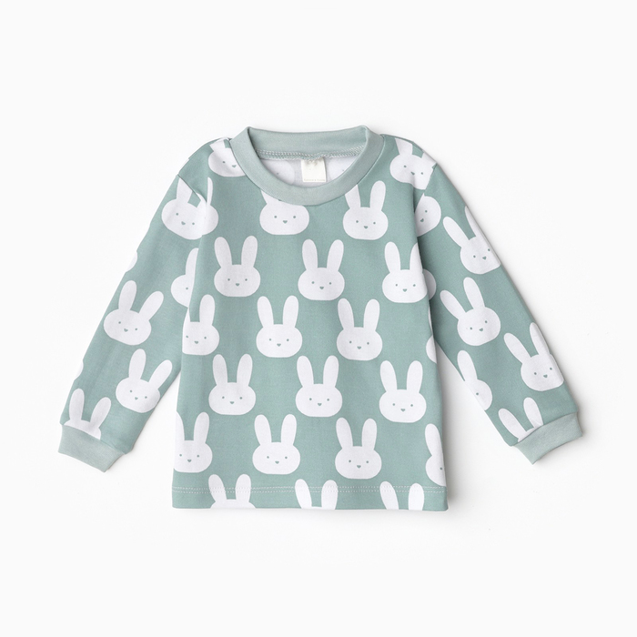 

Лонгслив, цвет оливка/зайцы, рост 74 см