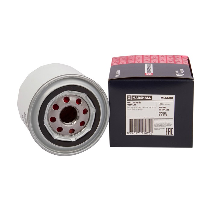 

Фильтр масляный Marshall Fiat Ducato (244, 250-254, 290) 02-; Iveco Daily III-VI 05-, ML5580