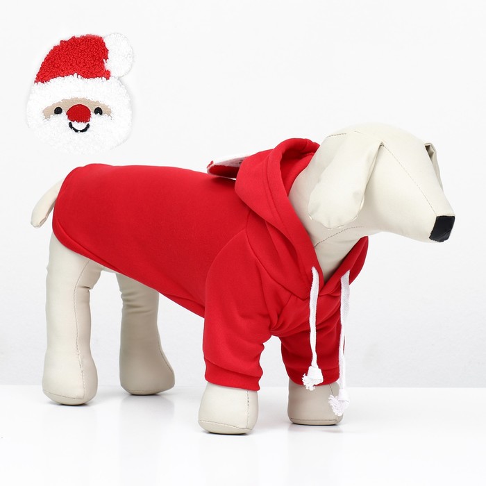 Костюм для животных Дед Мороз, размер S, краный костюм для животных дед мороз размер s краный
