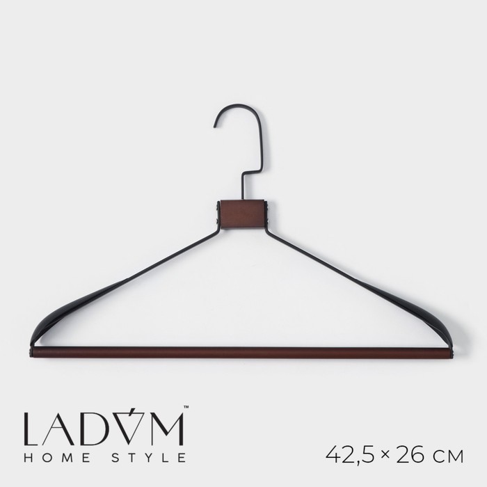 Плечики - вешалки для одежды LaDо́m Sombre, 42,5×26 см, цвет коричневый корзинка универсальная круглая ladо́m 26×26×18 см цвет белый