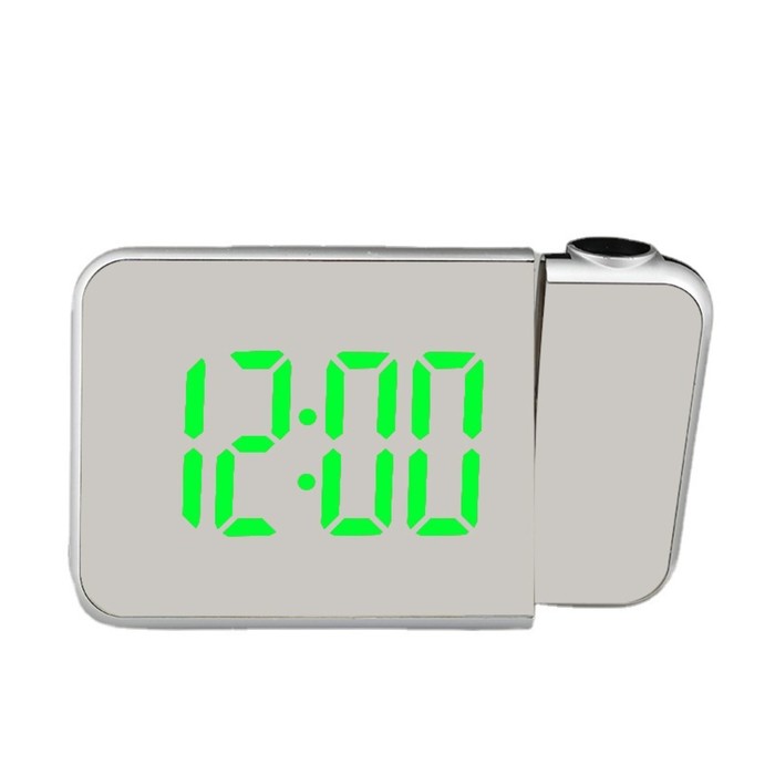 Часы - будильник электронные настольные с проекцией на потолок, календарем, 2ААА, USB