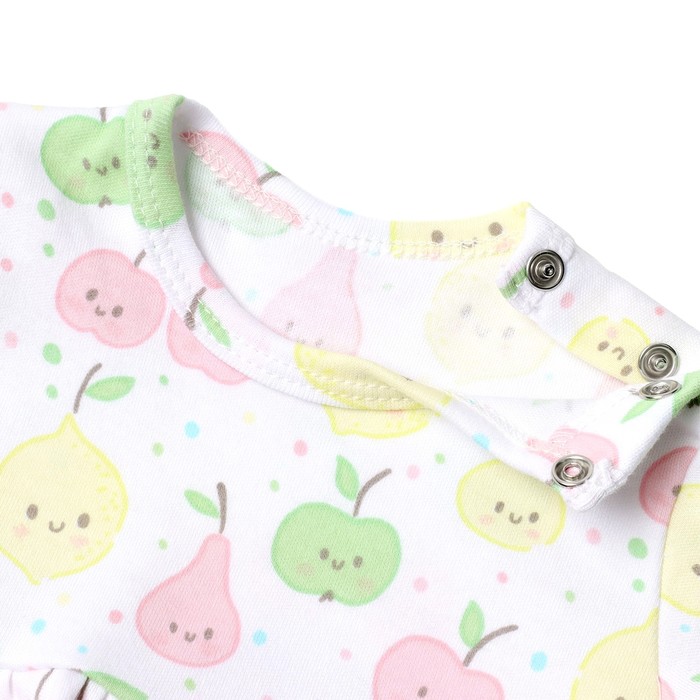 фото Платье bloom baby фрукты с дл. рукавом, р. 62 см, молочный