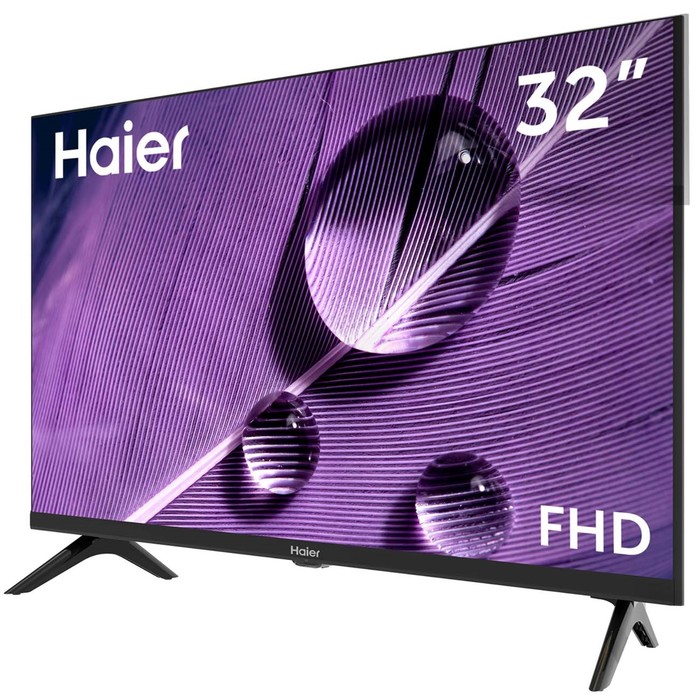 фото Телевизор haier smart tv s1, 32", 1920х1080, dvb-t2/c/s2, hdmi 3, usb 2, smarttv, чёрный