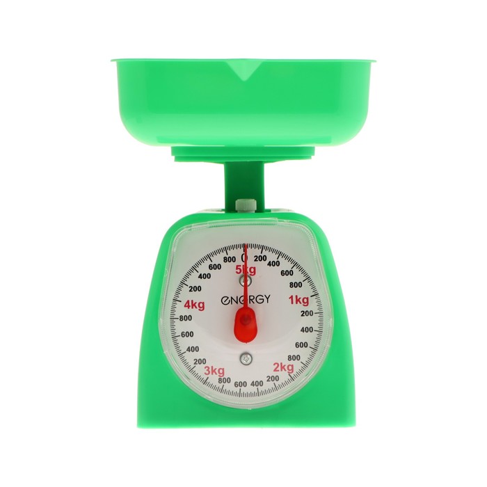 Весы кухонные ENERGY EN-406МК, механические, до 5 кг, зелёные весы кухонные механические energy en 405мк круглые 0 5 кг
