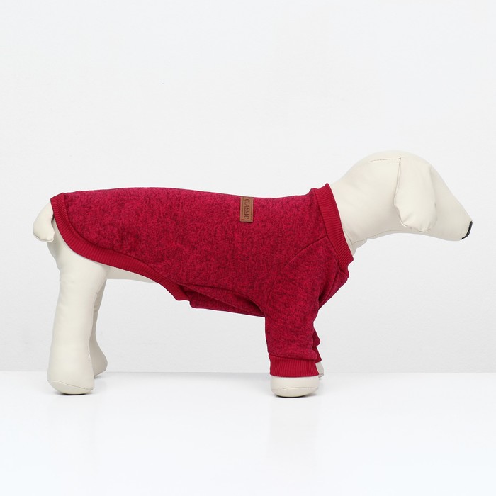 фото Свитер меланжевый, размер s (дс 20, ош 23, ог 25 см), красный