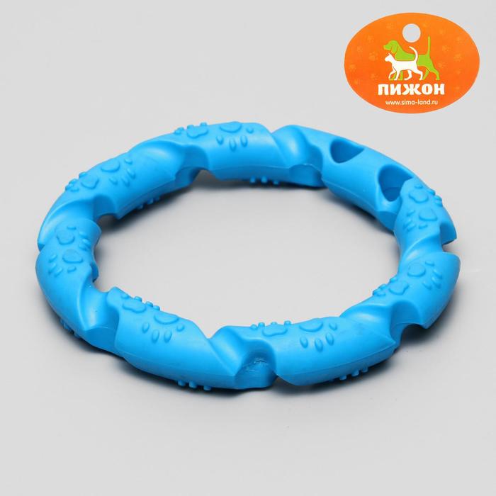 Игрушка резиновая жевательная "Витое кольцо", 11,5 см, микс цветов