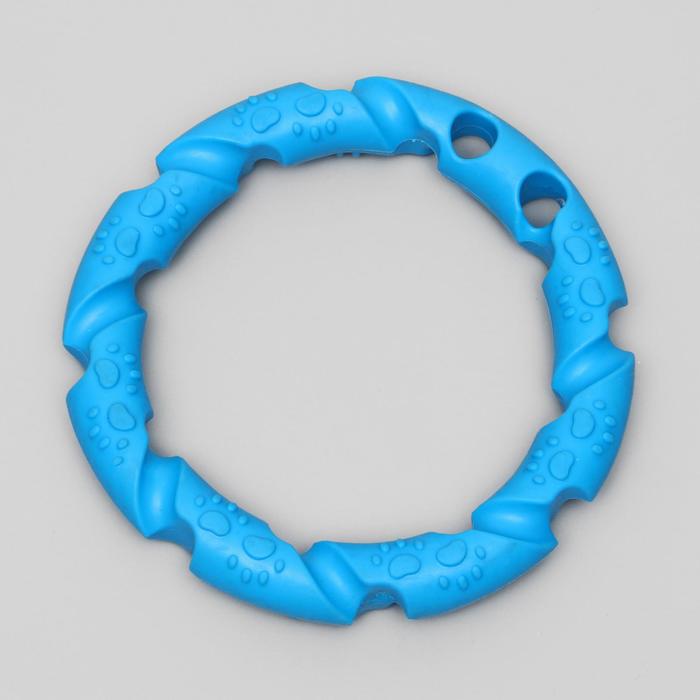 Игрушка резиновая жевательная "Витое кольцо", 11,5 см, микс цветов