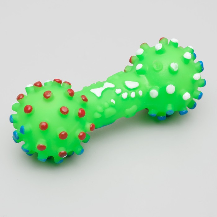 Игрушка пищащая "Гантель малая", 12,5 см, микс цветов