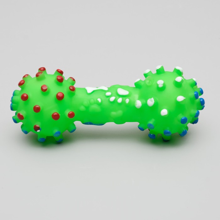 Игрушка пищащая "Гантель малая", 12,5 см, микс цветов