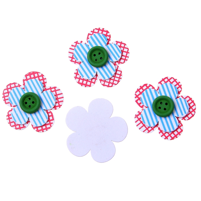 Декор для творчества "Двойной цветок", набор 4 шт