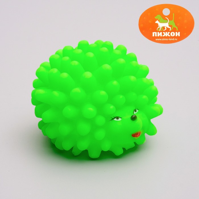 Игрушка резиновая пищащая "Ёжик" малый, 6,5 см, микс цветов