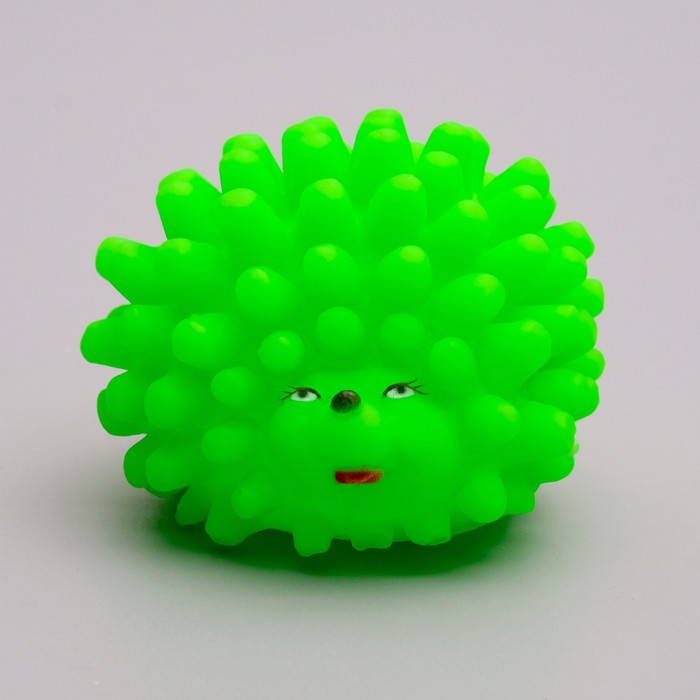 Игрушка резиновая пищащая "Ёжик" малый, 6,5 см, микс цветов