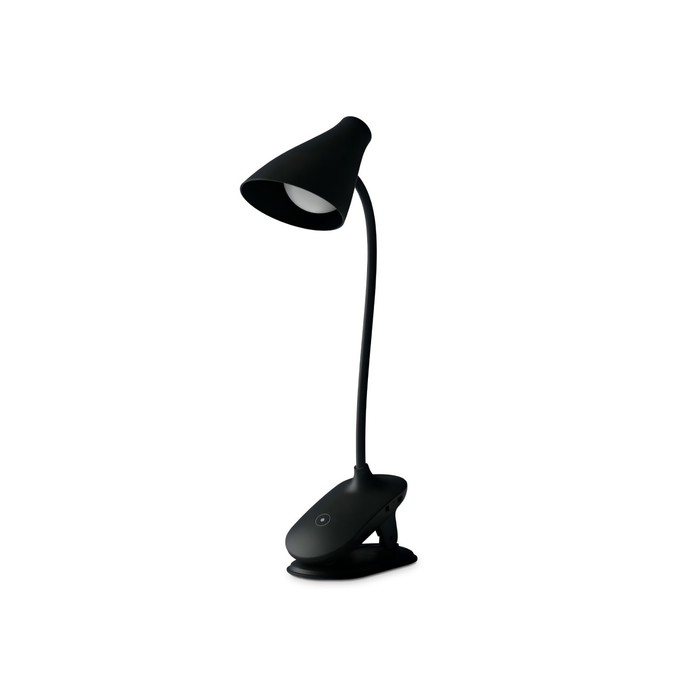 фото Светодиодная настольная лампа с прищепкой, гибкой ножкой и аккумуляторной батареей ambrella light, desk, de707, led, 4 вт, 165lum, 3000-6000к, цвет чёрный
