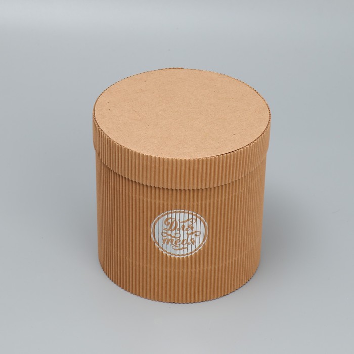 Коробка подарочная шляпная из микрогофры, упаковка, «Для тебя», 15 х 15 см