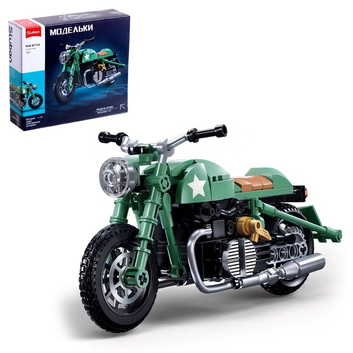 Конструктор мотоцикл Sluban Модельки, 215 деталей, 6+ конструктор sluban мотоцикл 73 деталей