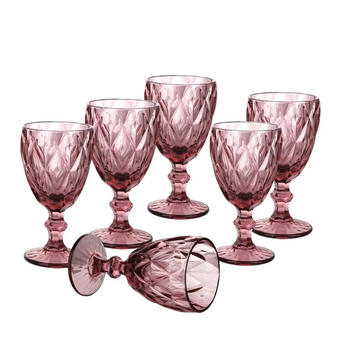 Набор бокалов для напитков Bekker, 6 предметов, 324 мл набор для напитков bekker 7 предметов цвет розовый