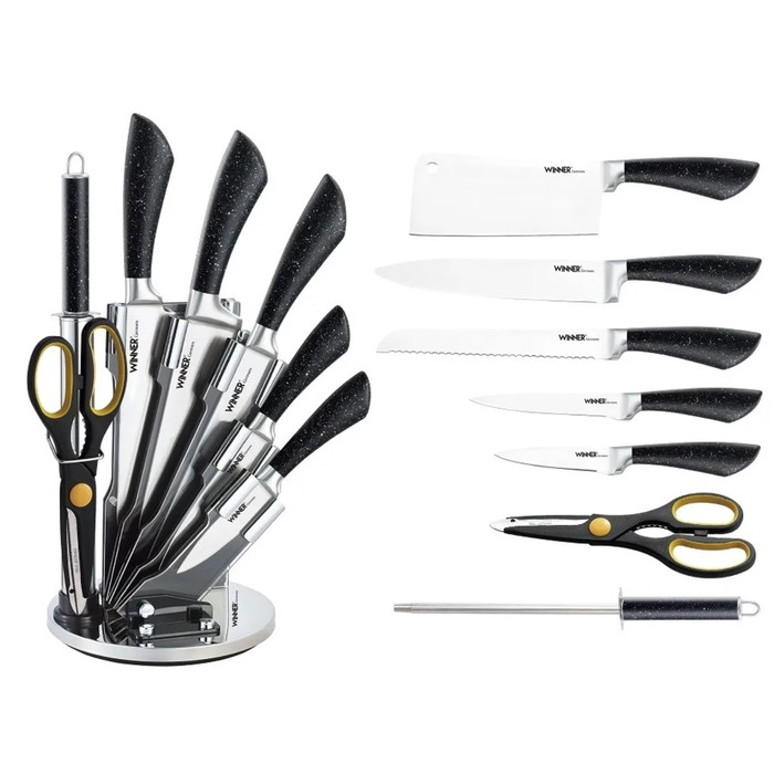 набор кухонных ножей 5пр spitzenklasse Набор кухонных ножей Winner, 8 предметов