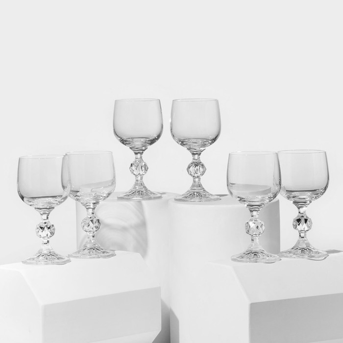 Набор бокалов для вина «Клаудия», стеклянный, 150 мл, 6 шт набор бокалов для вина клаудия 230 мл 6 шт