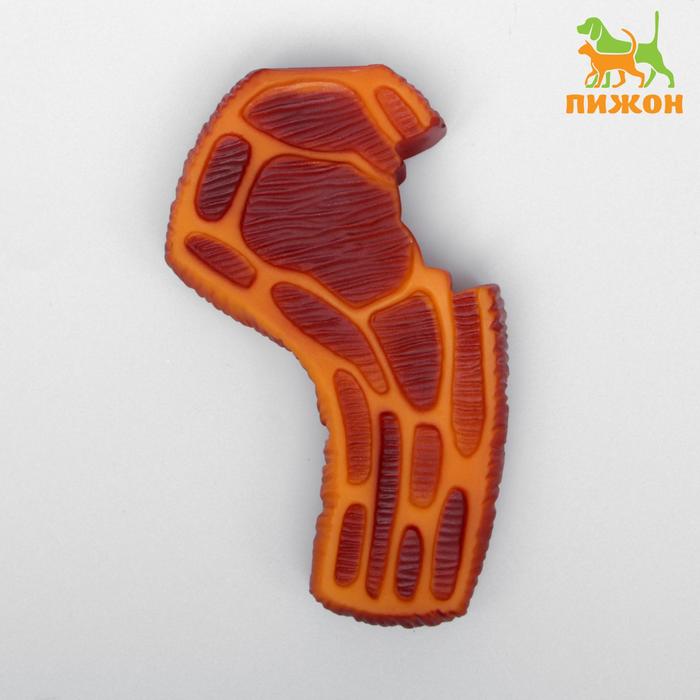 Игрушка резиновая пищащая "Аппетитный антрекот", 13,5 см