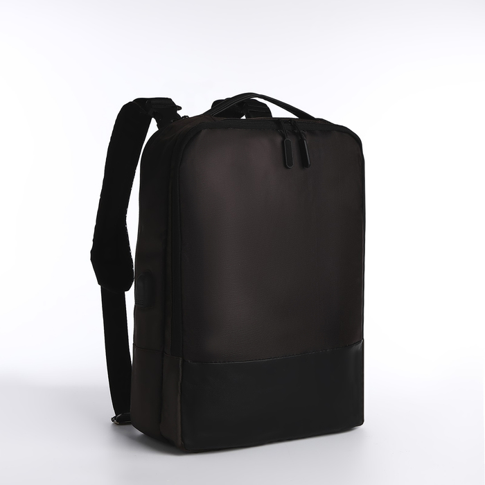 Рюкзак-сумка на молнии, 2 наружных кармана, цвет коричневый сумка саквояж на молнии david jones 2 наружных кармана цвет коричневый