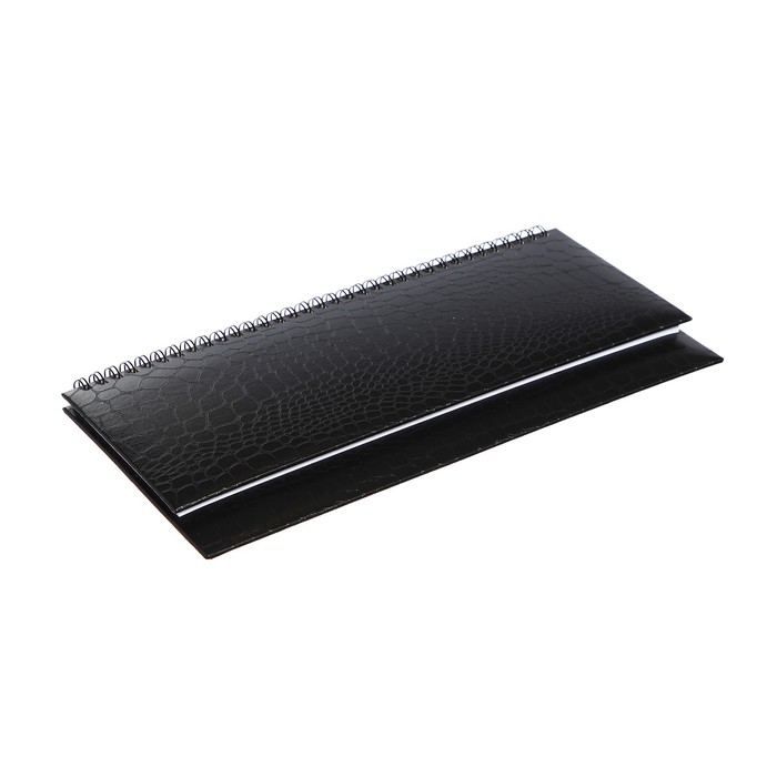 

Планинг датированный 2024 года, 294 х 142 мм, 64 листа, на гребне, Attomex.Arkona, твёрдая обложка бумвинил, блок 70 г/м2, чёрный