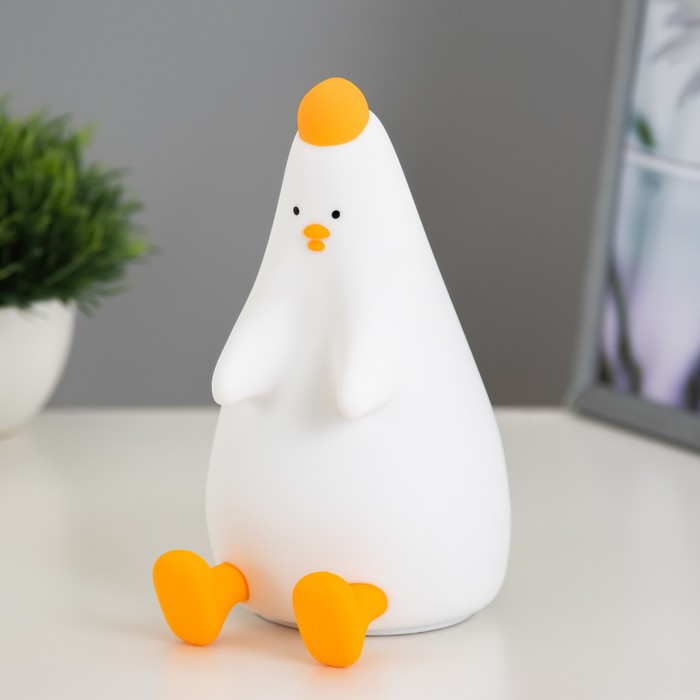 

Ночник антистресс "Курочка" LED USB АКБ белый 9х14,3х17 см RISALUX