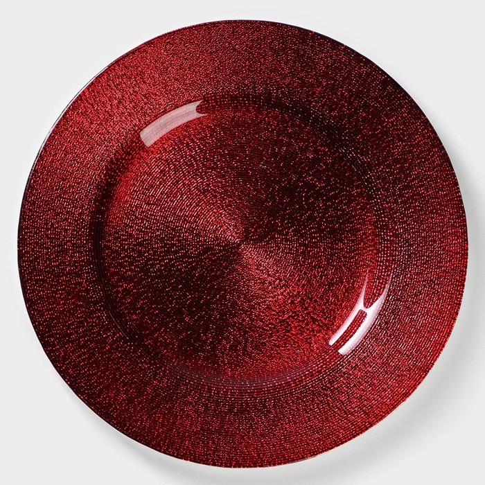 тарелка обеденная magistro княгиня d 27 см Тарелка стеклянная обеденная Magistro «Карамель. Красный», d=27 см, цвет красный