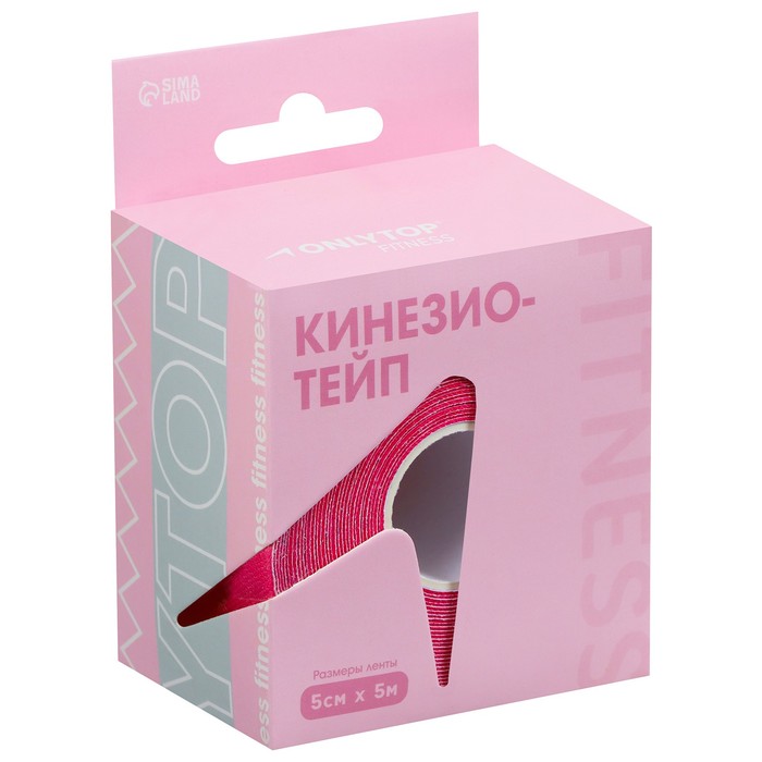 

Кинезио-тейп ONLYTOP Pink, 5 см х 5 м