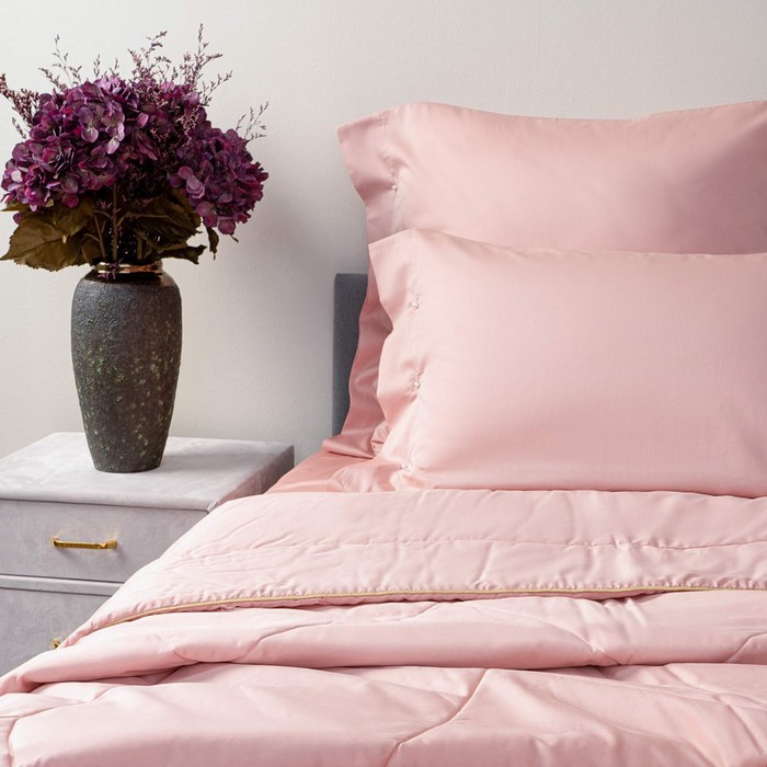 Одеяло, размер 160х220 см, цвет розовый
