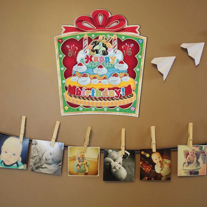 Плакат "С Днем Рождения", подарок с тортом