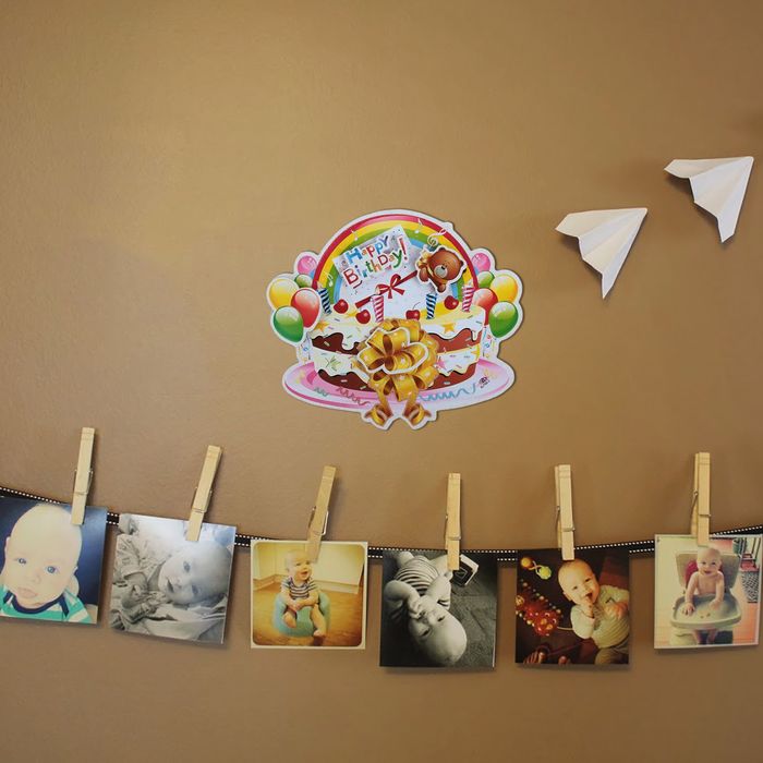 Плакат "С Днем Рождения", торт с мишкой