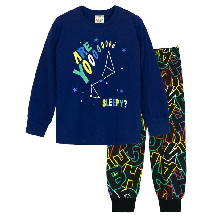 Пижама для мальчика, рост 98 см пижама для мальчика цвет синий ракеты и планеты рост 98 см