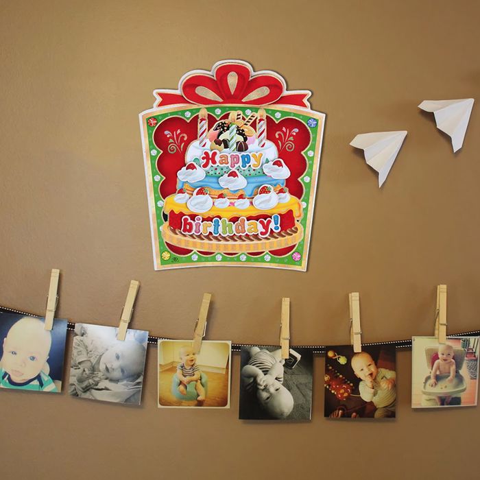 Плакат "С Днем Рождения", подарок с тортом