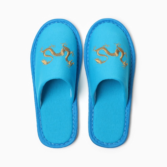 фото Тапочки женские дракон, р.36, голубой tap moda